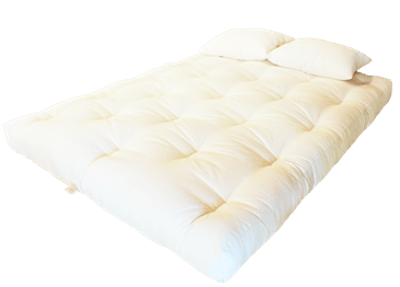 GOTS Organic Cotton & Wool Boulder Dreamton futon, 6 - 8 inch thickness