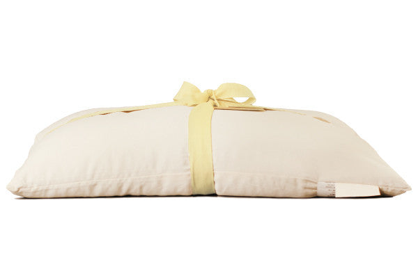 Sachi Organics Buckwheat Hull Crescent Support Pillow for Meditation