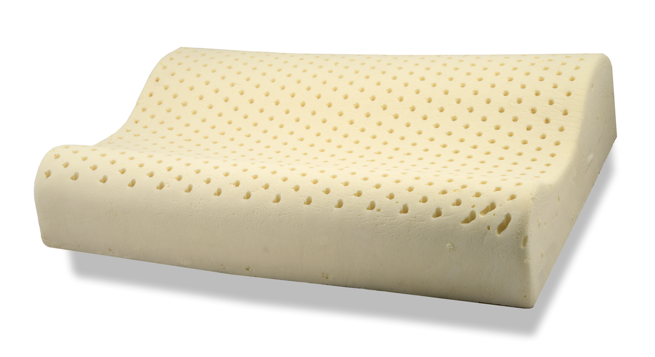 Natural Contour Rubber Pillow with Organic Cotton Cover