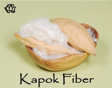 KAPOK ZAFU Meditation Pillow in 100% Organic Cotton Sateen Natural Fabric - WLH D