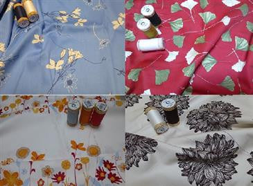 KAPOK filled ZAFU Meditation Pillow in 100% Organic Cotton Sateen Print Fabric - WLH E