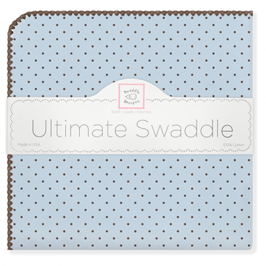 Ultimate Swaddle Brown Polka Dots