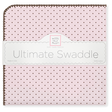 Ultimate Swaddle Brown Polka Dots